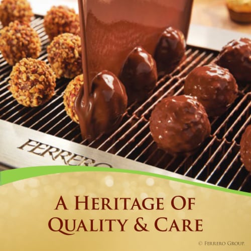 Ferrero Rocher, Milk Chocolate and Hazelnut, Easter Basket Candy, 12 Count Perspective: top