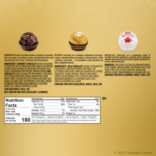 Ferrero Collection Assorted Hazelnut Milk Chocolate, Dark Chocolate and Coconut Perspective: top
