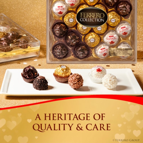 Ferrero Collection Assorted Hazelnut Chocolate and Coconut Valentine\'s  Chocolate Heart Gift Box, 3.8 oz - Baker\'s