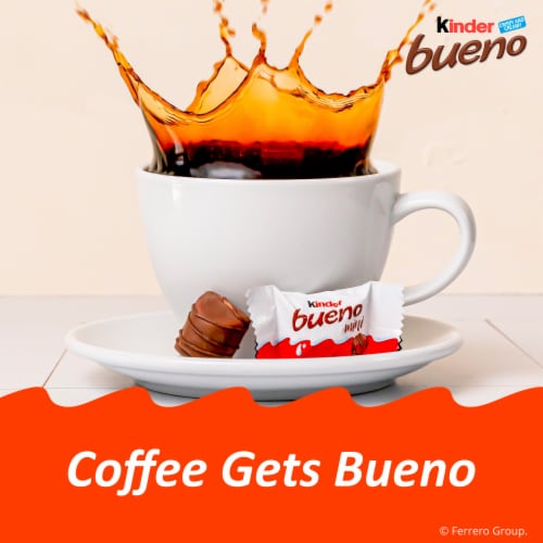 Kinder Bueno Mini Milk Chocolate and Hazelnut Cream Valentine's Day Gift Chocolate Bars Perspective: top