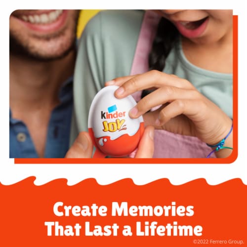 Kinder Joy Eggs, Treat Plus Toy, Individually Wrapped for Easter Basket Treats, 4.2 oz Perspective: top