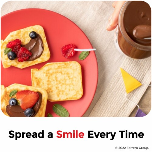 Nutella Hazelnut Spread with Cocoa for Breakfast, Jar Perspective: top