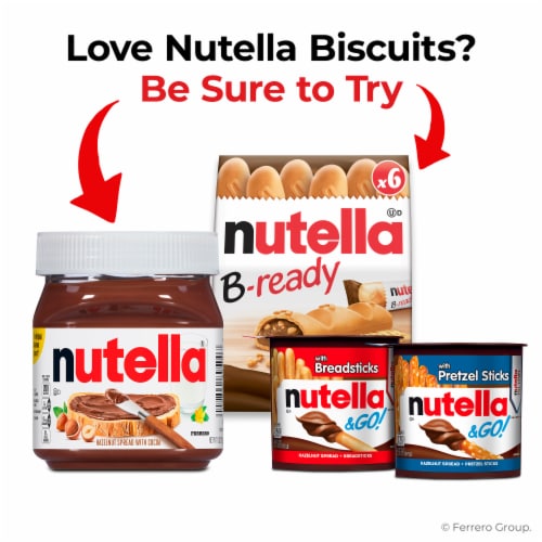 Nutella Biscuits, Hazelnut Spread with Cocoa Snacks Perspective: top