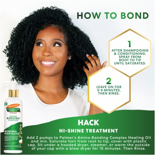 Palmer's® Coconut Oil Formula With Vitamin E Amino Bonding Complex Bonding Hair gloss Perspective: top