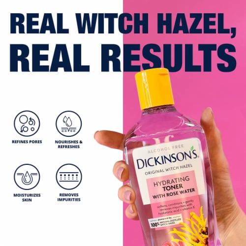 Dickinson's® Enhanced Witch Hazel Hydrating Toner Alcohol Free With Rose Water Perspective: top