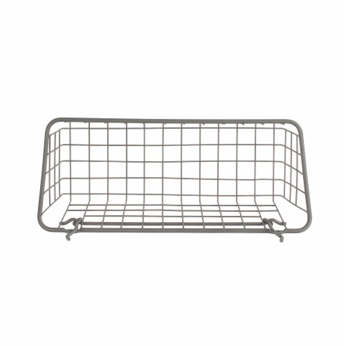 Spectrum Pegboard & Wall Mount Basket - Grey Perspective: top