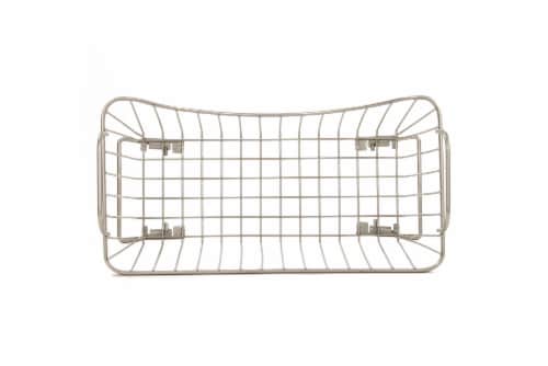 Spectrum Ashley Stacking Basket - Satin Nickel Perspective: top