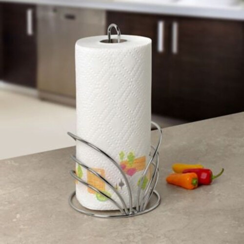 Spectrum Flower Metal Paper Towel Holder in Chrome No Size Fred Meyer