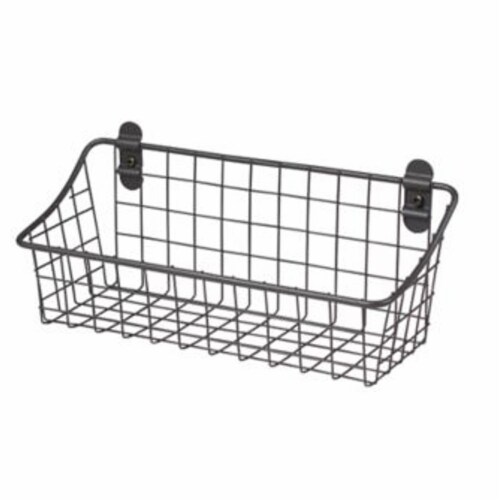 Spectrum Vintage Cabinet & Wall Mount Basket - Industrial Gray Perspective: top