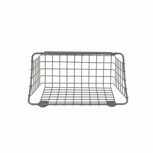 Spectrum Vintage Cabinet and Wall Mount Basket - Industrial Gray Perspective: top