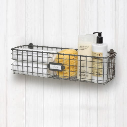 Spectrum Vintage Wall Mount Tray - Gray Perspective: top
