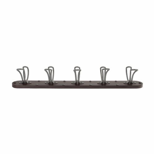 Spectrum Millbrook 5-Hook Rack - Natural/Silver Perspective: top