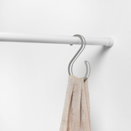 Spectrum Cora Closet Rod Hook - Gray/Clear Perspective: top