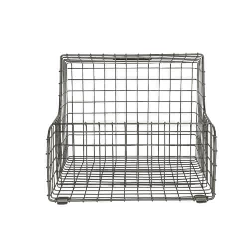 Spectrum Vintage Storage Bin with Shelf Wall Mount - Gray Perspective: top