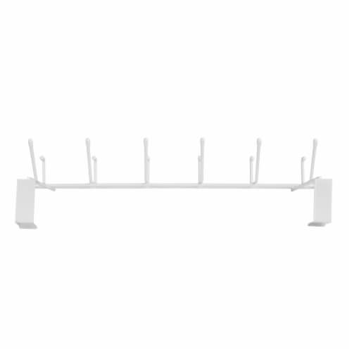 Spectrum Over-the-Door Multi-Hook Rack - White Perspective: top