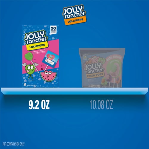 JOLLY RANCHER Assorted Fruit Flavored Valentine Lollipops Box Perspective: top