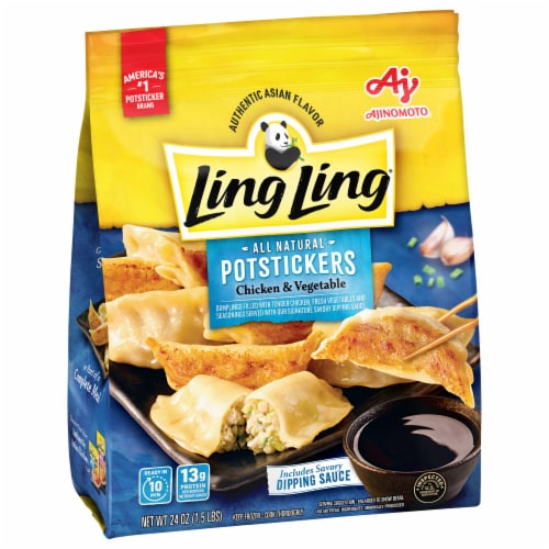 Ling Ling® Chicken & Vegetable Potstickers Perspective: top