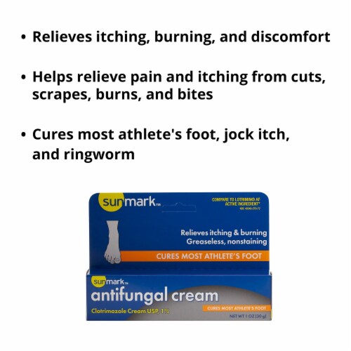 sunmark 1% Clotrimazole Cream Antifungal 1 oz. Tube, 1 ct sunmark 1% Clotrimazole Cream Antifungal 1 oz. Tube, 1 ct