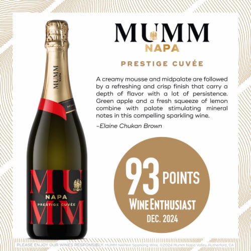 Mumm Napa Prestige Cuvee Terroir Champagne California Sparkling Wine Perspective: top