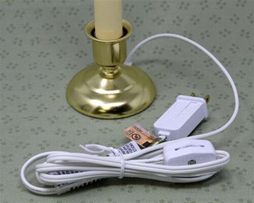 IMC Cape Cod B/O LED Window Candle w/ Sensor, Brass, 9.5  (Qty 1) Perspective: top
