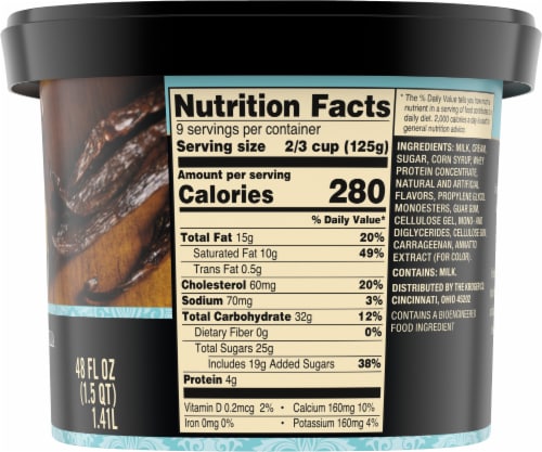 Private Selection® Double Vanilla Ice Cream Tub Perspective: top