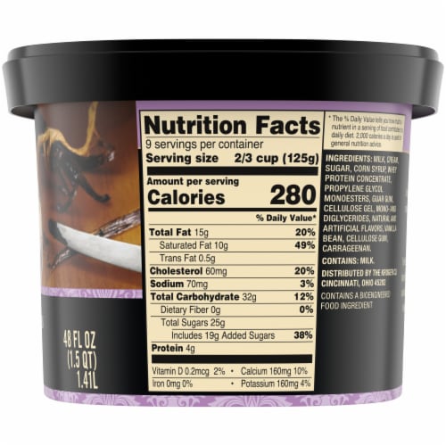 Private Selection® Vanilla Bean Ice Cream Tub Perspective: top