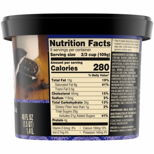 Private Selection® Cookies and Cream Ice Cream Tub Perspective: top