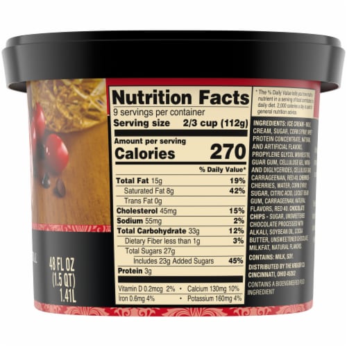 Private Selection® Amaretto Cherry Cordial Ice Cream Tub Perspective: top