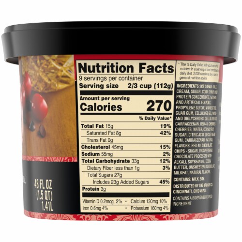 Private Selection® Amaretto Cherry Cordial Ice Cream Tub Perspective: top