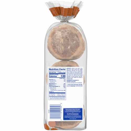 Kroger® Extra Crispy English Muffins Perspective: top