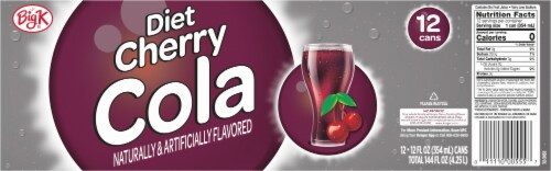 Kroger Big K® Diet Cherry Cola Soda Can Perspective: top