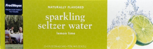 Fred Meyer® Lemon Lime Sparkling Seltzer Water Perspective: top
