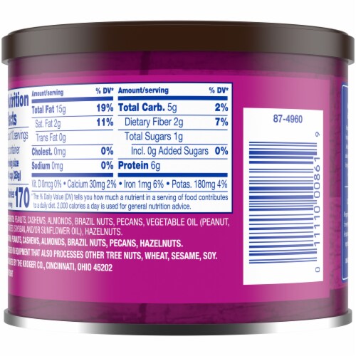 Kroger® Unsalted Mixed Nuts Perspective: top