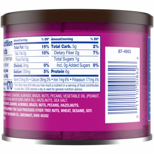 Kroger® Salted with Sea Salt Mixed Nuts Perspective: top