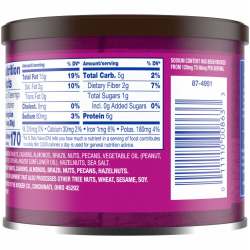Kroger® Lightly Salted Mixed Nuts Perspective: top