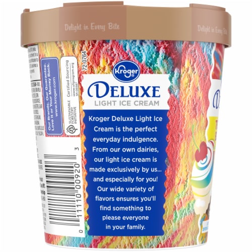 Kroger® Deluxe Tie Dye Burst Light Ice Cream Pint Perspective: top