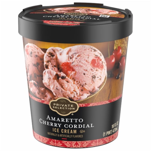 Private Selection® Amaretto Cherry Cordial Ice Cream Pint Perspective: top