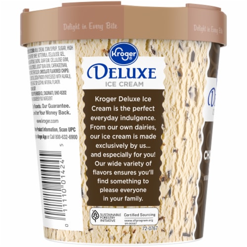 Kroger® Deluxe Chocolate Chip Ice Cream Pint Perspective: top