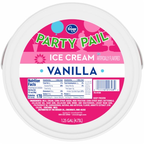 Kroger® Vanilla Ice Cream Party Pail Perspective: top