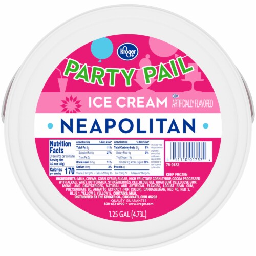 Kroger® Neapolitan Ice Cream Party Pail Perspective: top