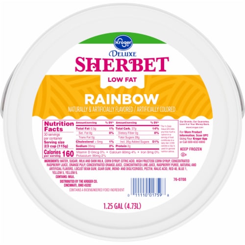 Kroger® Rainbow Sherbet Party Pail Perspective: top