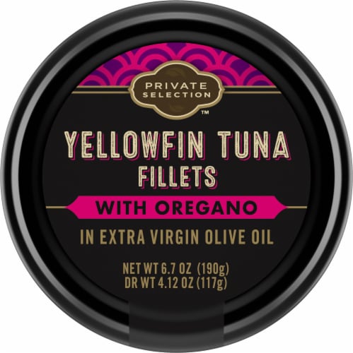 Private Selection™ Yellowfin Tuna Fillets with Oregano in Extra Virgin Olive Oil Perspective: top