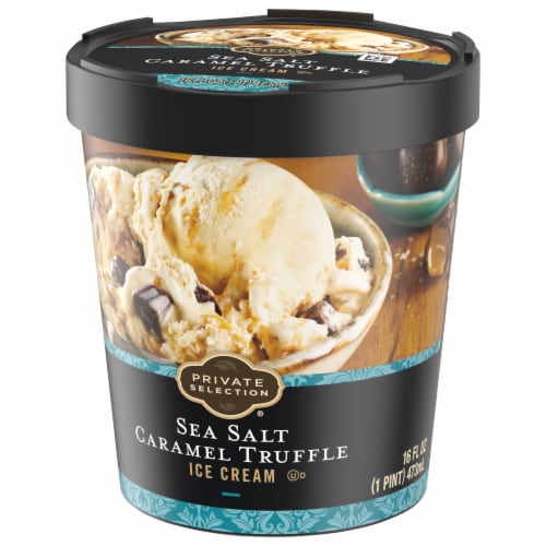 Private Selection® Sea Salt Caramel Truffle Ice Cream Pint Perspective: top