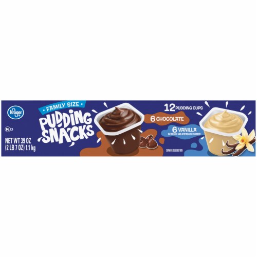 Kroger® Chocolate and Vanilla Pudding Snack Cups Family Size Perspective: top