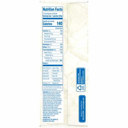 Kroger® Strawberries & Cream Instant Oatmeal Packets Perspective: top