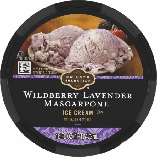 Private Selection® Wildberry Lavender Mascarpone Ice Cream Pint Perspective: top