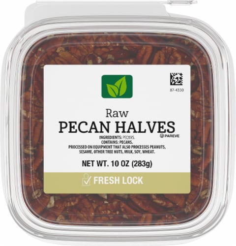 Raw Pecan Halves Perspective: top