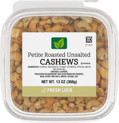 Petite Roasted Unsalted Cashews Perspective: top
