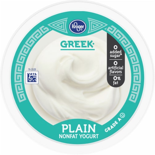 Kroger® Greek Plain Nonfat Yogurt Perspective: top