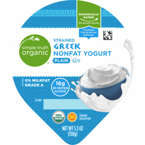 Simple Truth Organic® Strained Plain Nonfat Greek Yogurt Perspective: top
